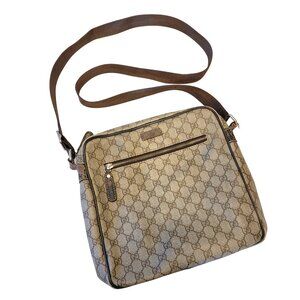 Gucci GG Supreme Coated Canvas Crossbody Bag AS-IS